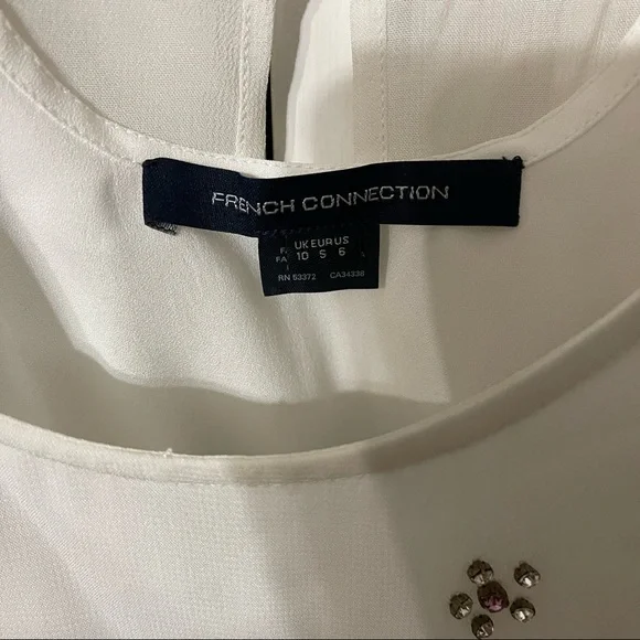 NWOT French Connection Sleeveless Beaded Top - Picture 4 of 5